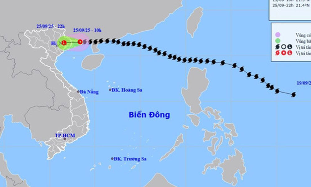  Bão số 9 suy yếu thành áp thấp nhiệt đới